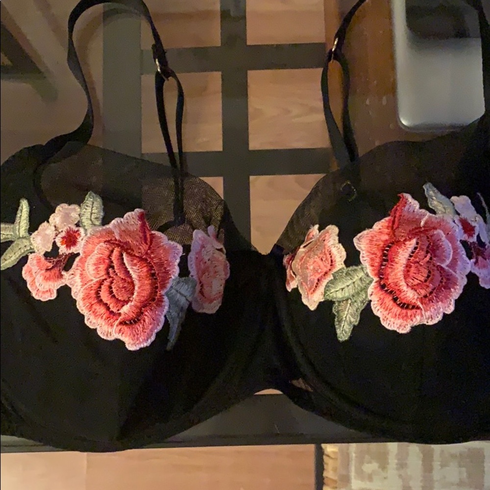 Roses & Black Lace Lane Bryant Bra